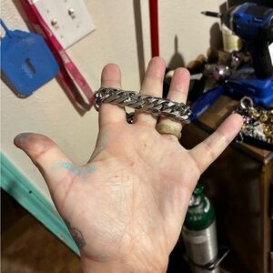 Men's Silver Chain Bracelet